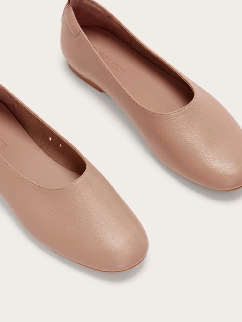 Everlane Tan Leather Ballet Flats 8 NWOB - Picture 3 of 11